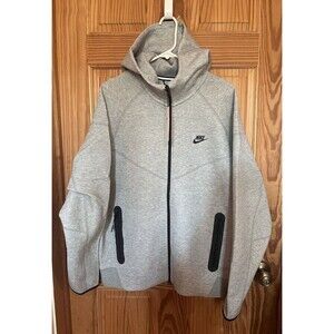 Nike Sportswear Tech Fleece Windrunner Hoodie Heather Grey Size Large FB7921-063